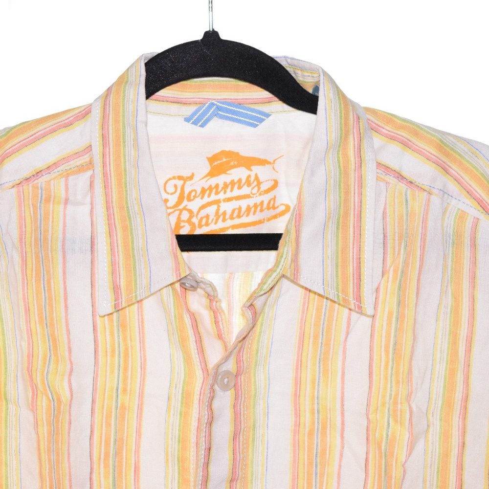 Tommy Bahama XL Yellow White Green Pink 100% Linen